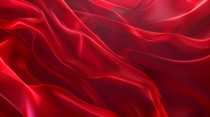 Luxurious Red Silk Fabric Texture Illustration - Stylish Backdrop for Fashion and Interior Design