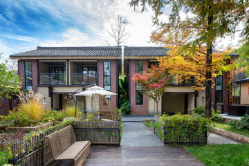 autumn in the liuba qinling mountains, china