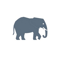 Fototapeta premium African Elephant Silhouette Icon