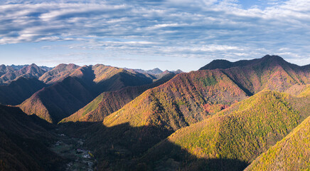 view from the qinling mountain