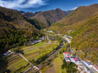 view from the qinling mountain