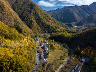 view from the qinling mountain