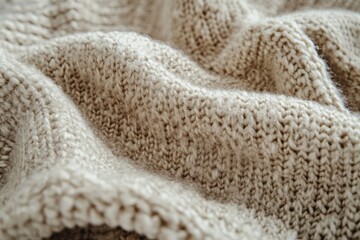 Stunning Detailed Shot of a Warm Plush Weave for Textural Inspiration in Design Projects