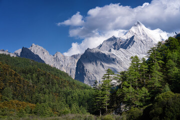 Hengduan Mountains in Yading, Daocheng, China