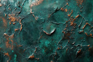 Obraz premium Exquisite Detailed Shot of Weathered Copper Ideal for Artistic and Industrial Applications