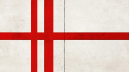 Fototapeta premium A simple design featuring a white background with bold red cross patterns, reminiscent of a national flag.