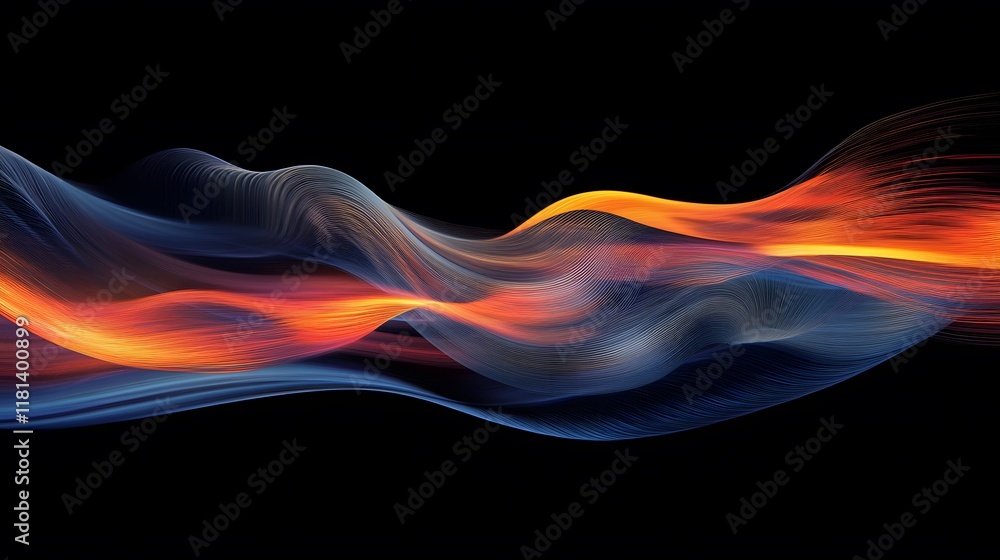 Poster abstract colorful wave patterns, dynamic flowing design with vibrant colors, suitable for background