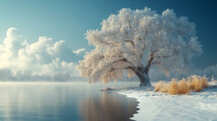 Frozen Rivers Weaving Through Snowy Landscapes