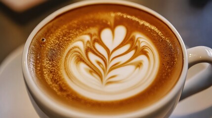 Aromatic Latte Art: Exquisite Coffee Cup