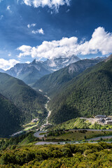 Obraz premium Hengduan Mountains in Yading, Daocheng, China