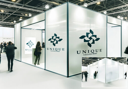 Customizable Trade Show Booth Mockup, AI-Generated