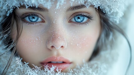 portrait of a girl in winter