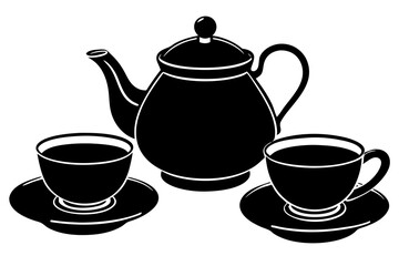 teapot and cups