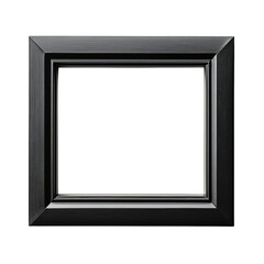 Fototapeta premium Black picture frame isolated on a white background with a transparent png