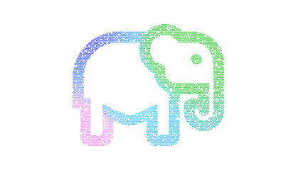 Icon elephant is made up of LED square shapes. There are bright diodes and there are black dead diodes