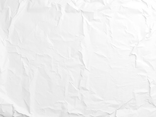 Obraz premium White crumpled paper poster with wavy creased surface texture background, blank placard, billboard copy space, text, blank, wavy