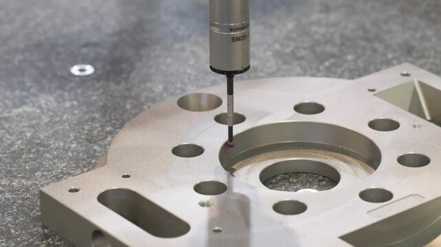 Quality control on milling CNC machine, coordinate measuring machine, Quality control machine