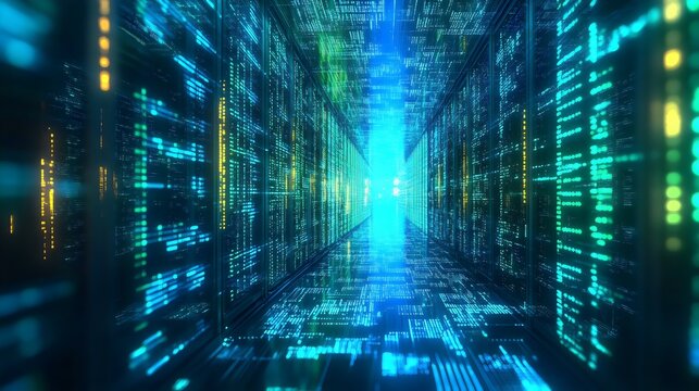 Abstract technology background features a vibrant display of digital circuits, glowing lines, and futuristic patterns, symbolizing innovation, connectivity, and modern technology