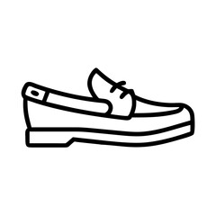boat shoes icon, footwear line art, footwear vector - simple black line art icon of boat shoes perfect for logos, and footwear-themed designs.