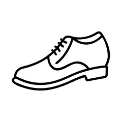 oxfords icon, footwear line art, footwear vector - simple black line art icon of oxfords perfect for logos, and footwear-themed designs.