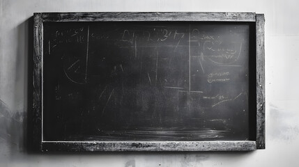 Old black chalkboard, empty