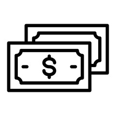 Money Vector Line Icon Design