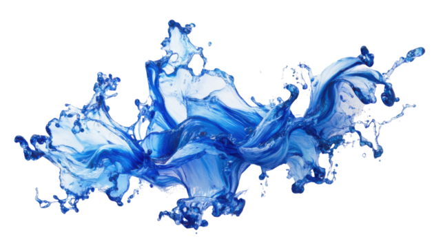 Liquid or paint splash transparent background