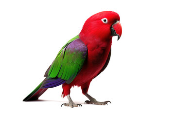Eclectus parrot on a white background. Bird, Wildlife Animals. Illustration, Generative AI.