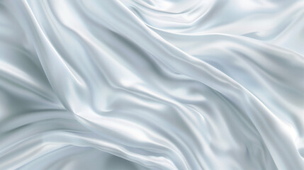 Obraz premium Elegant Flowing White Silk Fabric Abstract Background Illustration for Textiles and Interior Design Concepts