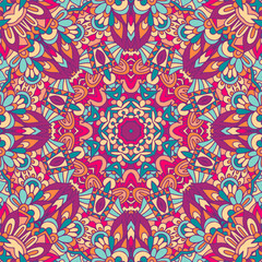 Mandala ornamental vintage abstract geometric design. Vector boho psychedelia design
