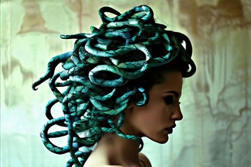 medusas hair notes twist and turn like snakes