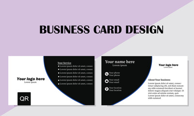 modern scour business card design, black and white 