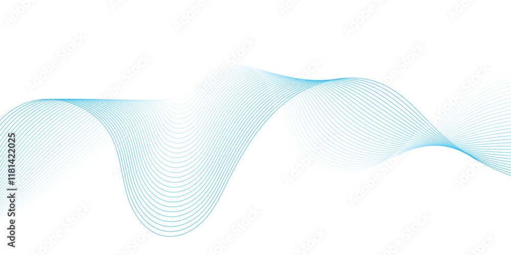 Poster wave flowing liquid line abstract background. black and white vector design 3d lines in perspective,