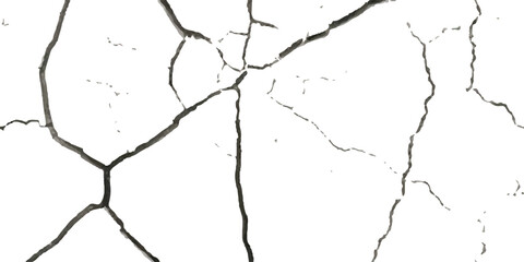 Distressed Vector Texture Overlays Featuring Earthquake-Induced Cracks on Land, Wall, and Floor Surfaces in Black, White, and Grey, Ideal for Simulating Earthquake Damage and Surface Deformation in De