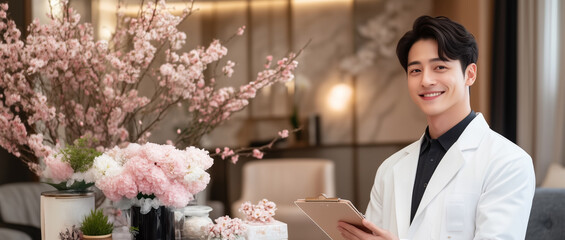 Obraz premium 若い男性医師