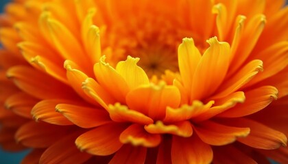 Close up Orange Flower Petals