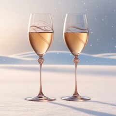 Obraz premium Rose Gold Wine Glass