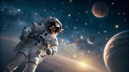 Fototapeta premium spaceship and space