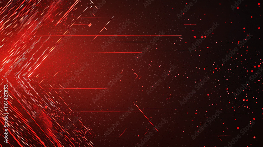 Poster red abstract digital lines background: a captivating abstract background with a dynamic pattern of r
