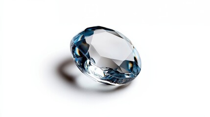 A sparkling droplet of water, isolated on white background