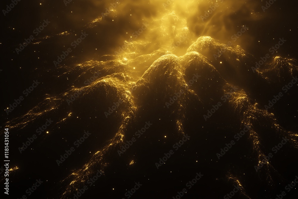 Poster a fractal starburst exploding into vibrant fractal shards across the cosmos