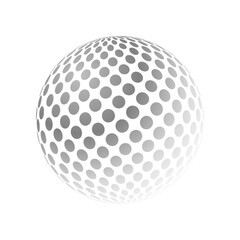 Large Black Digital Globe Design Vector with Bright Spotted Patterned Surface - Vector Illustration, Clip-Art Template, Isolated on White Background