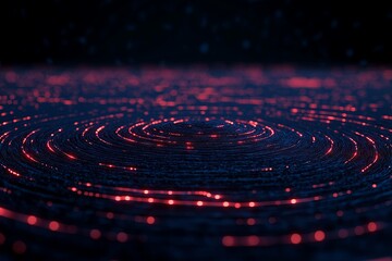 A fractal wave of sound, visualized as glowing, pulsating energy rings.