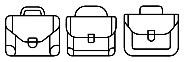 messenger bags 03 icon, Accessories line art, Accessories vector - simple black line art icon of messenger bags 03 perfect for logos, and Accessories-themed designs.