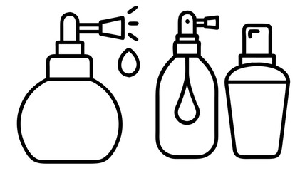 perfume atomizers 02 icon, Accessories line art, Accessories vector - simple black line art icon of perfume atomizers 02 perfect for logos, and Accessories-themed designs.