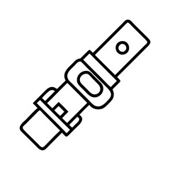 belts icon, Accessories line art, Accessories vector - simple black line art icon of belts perfect for logos, and Accessories-themed designs.
