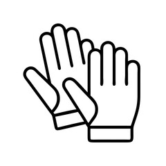 driving gloves icon, Accessories line art, Accessories vector - simple black line art icon of driving gloves perfect for logos, and Accessories-themed designs.