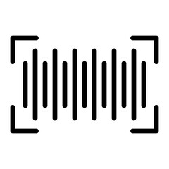 Barcode Vector Line Icon Design