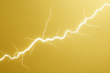A bright lightning bolt striking against a yellow background.
