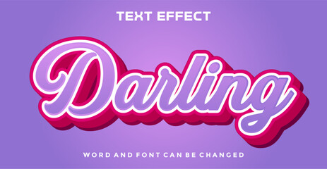 Darling editable text effect
